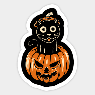 Pumpkin Cat Sticker